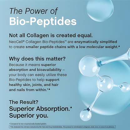 Neocell Collagen Bio-Peptides Powder 20Oz - Grassfed Protein Supplement - Advanced with 18 Essential Amino Acids